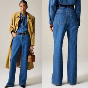 JCrew Womens Lower-Rise Full-Length Slim-Wide Jean CH991 Elaine Wash Sz 30 NWOT